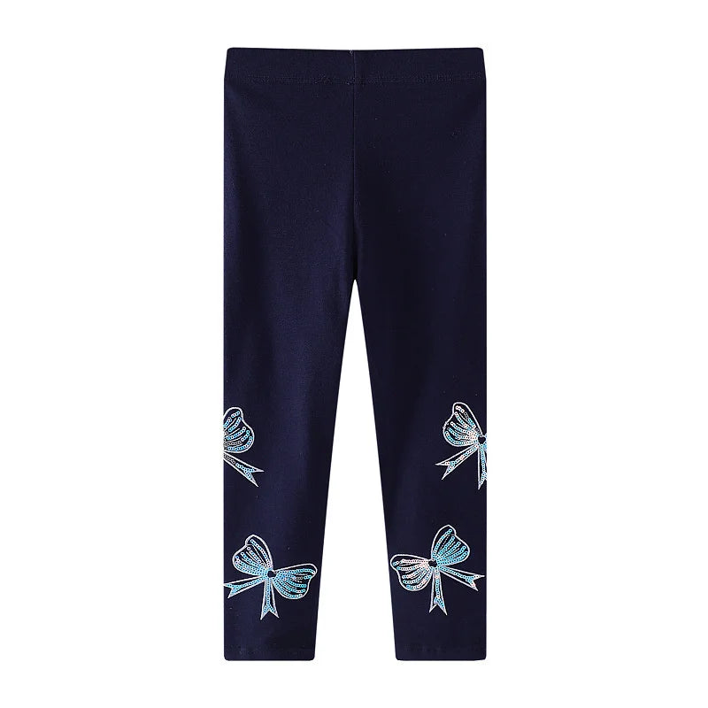 "VETEMENTS" Leggings longs pour filles (2-7 ans), broderie licorne, taille haute