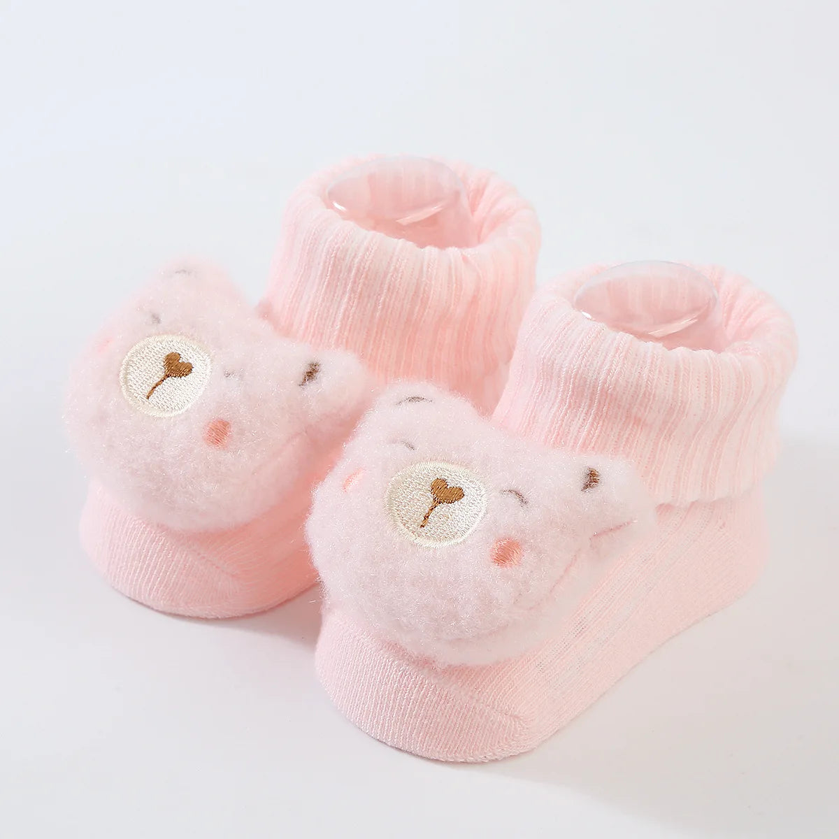 Cute Newborn 3D Cartoon Doll Socks Spring New Baby Soft Prewalker Knitted Sock For Girls Boys Infant Knitting Hairband Socks