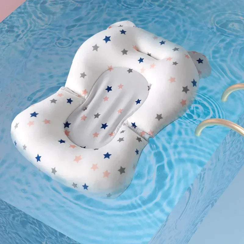 "ACCESSOIRE" Coussin de baignoire Portable pour bébé, réglable, coussin de douche, Support pour nouveau-né, tapis de siège pliable, siège de bain pour bébé, coussin d'eau flottant