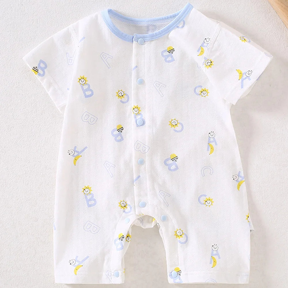 Baby Girl Romper Cotton Short Sleeve Summer Newborn Clothes Casual 1st Birthday Baby Boy Onesie New Arrival