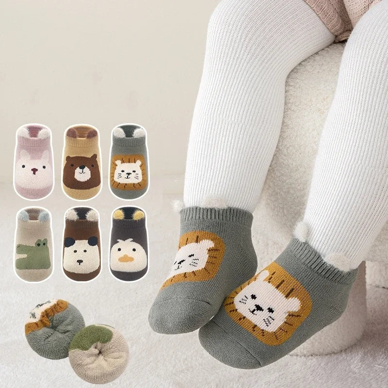 Autumn Winter Thicken Baby Toddler Thermal Socks Trampoline Socks Warm Kids Boy Girls Floor Socks Children Clothing Accessories