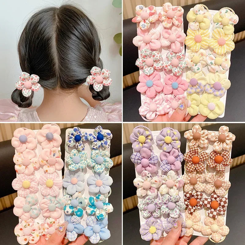 "ACCESSOIRE" Nouveaux élastiques à cheveux mignons pour enfants, avec motifs de fleurs et de fruits, pour filles et enfants. Accessoires de cheveux à offrir.
