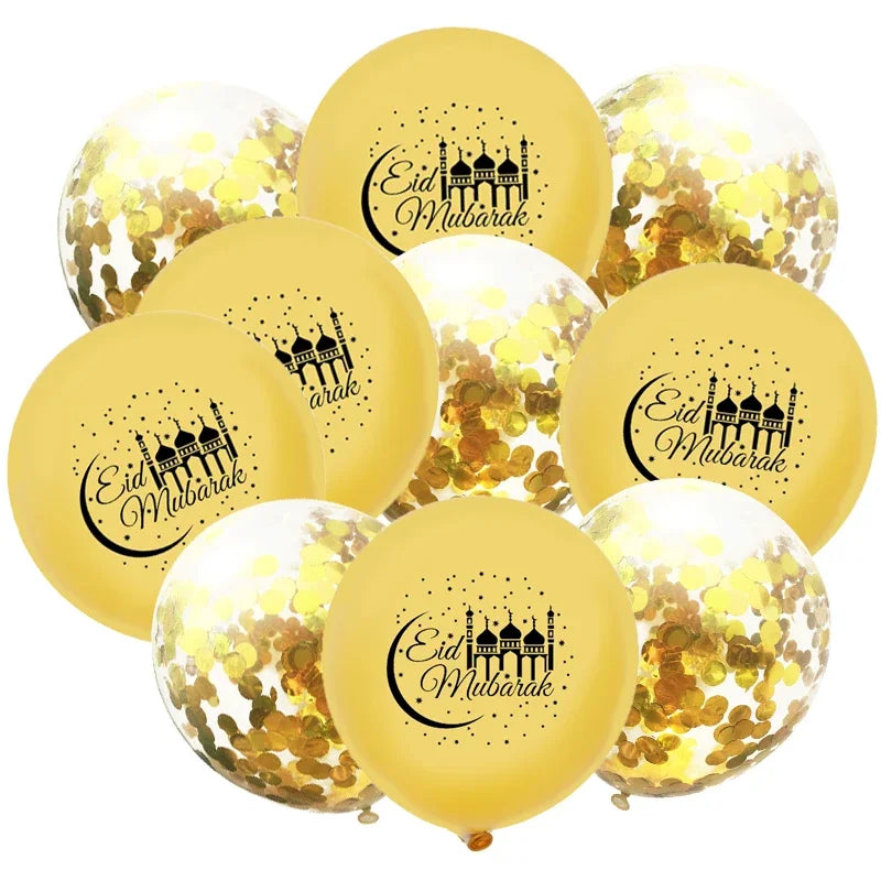 "SPECIAL RAMADAN" 10 pièces Eid Mubarak ballon en Latex Ramadan Kareem décoration Air Globos Ramadan Mubarak musulman islamique Festival fête fournitures 2024