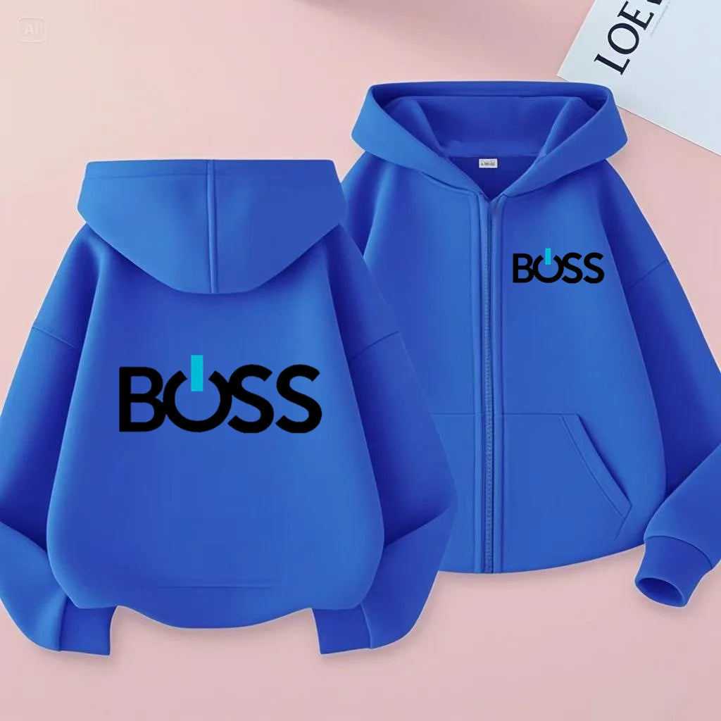 "VETEMENTS" Cardigan à fermeture éclair pour enfants, sweat-shirt à capuche pour garçons/filles 3 à 12 ans