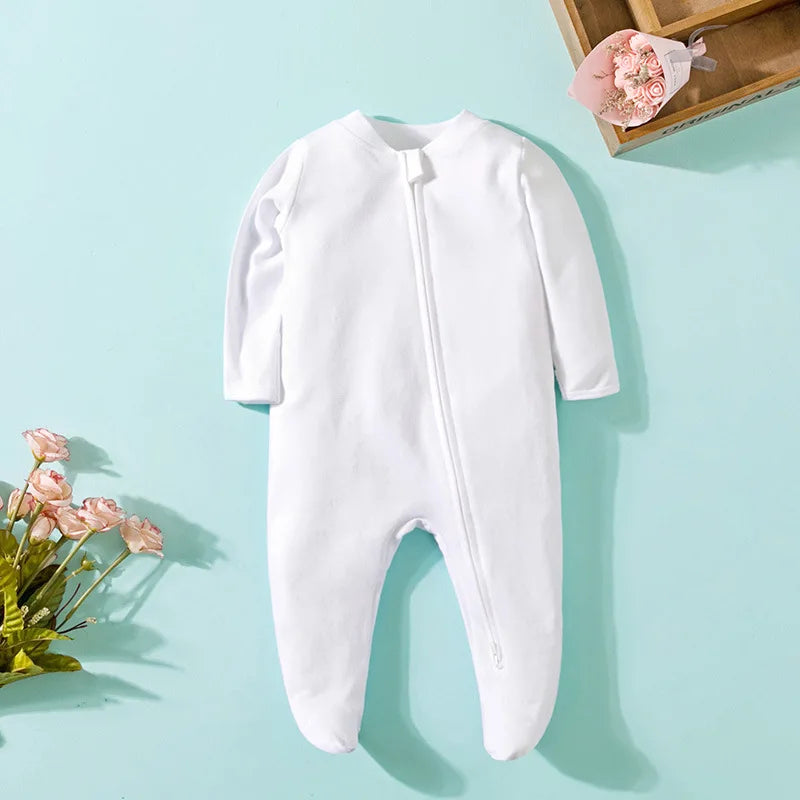 "COMBINAISON" Barboteuse en coton pour bébés, garçons et filles, combinaison avec fermeture éclaire