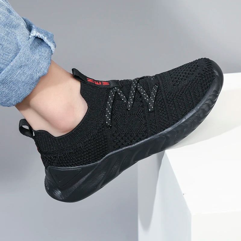 Four Seasons Children's Casual Sports Shoes with Mesh Breathable One Step Running Shoes