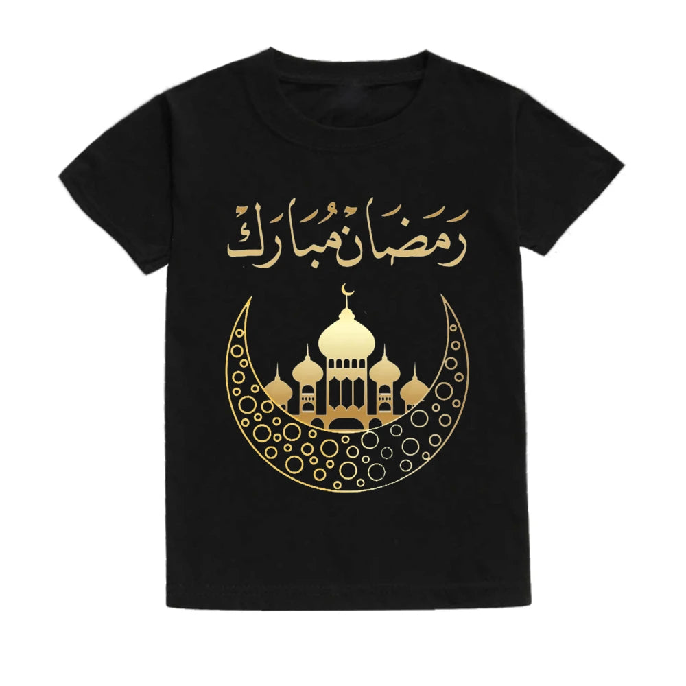 "SPECIAL RAMADAN" Ramadan Mubarak t-shirts for children, boys and girls, short sleeves; Ramadan Mubarak Kids Shirts Boys Girls Short Sleeve Tshirts Clothing Toddler Outfits Shirt Ramadan Gift Tee Children T-shirts