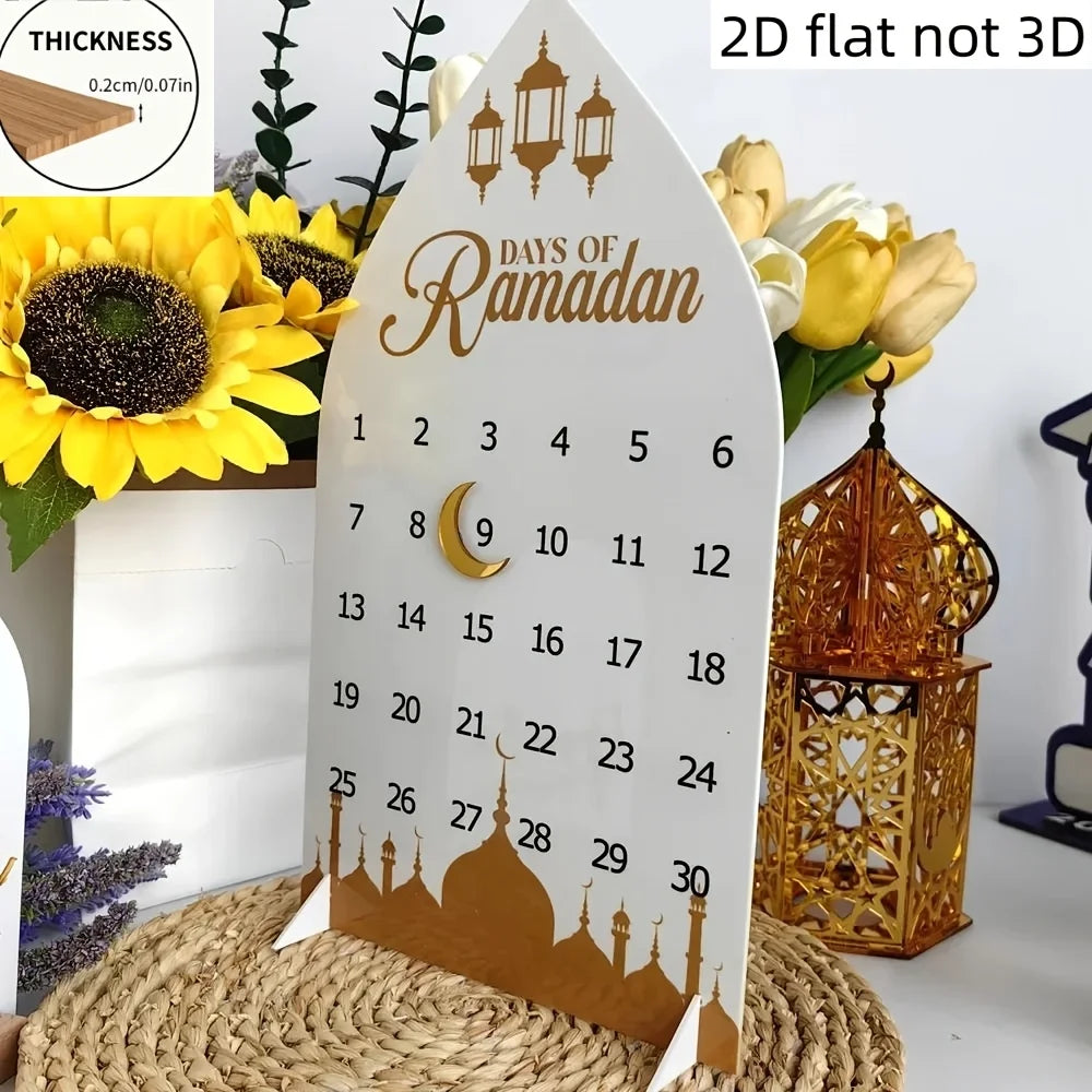 "SPECIAL RAMADAN" 30-Day Ramadan Calendar - Dates in Arabic and English; 30-Day Ramadan Countdown Calendar - Arabic/English Dates &amp; Numbered Days - Contemporary Ramadan Decorations for Home Tab