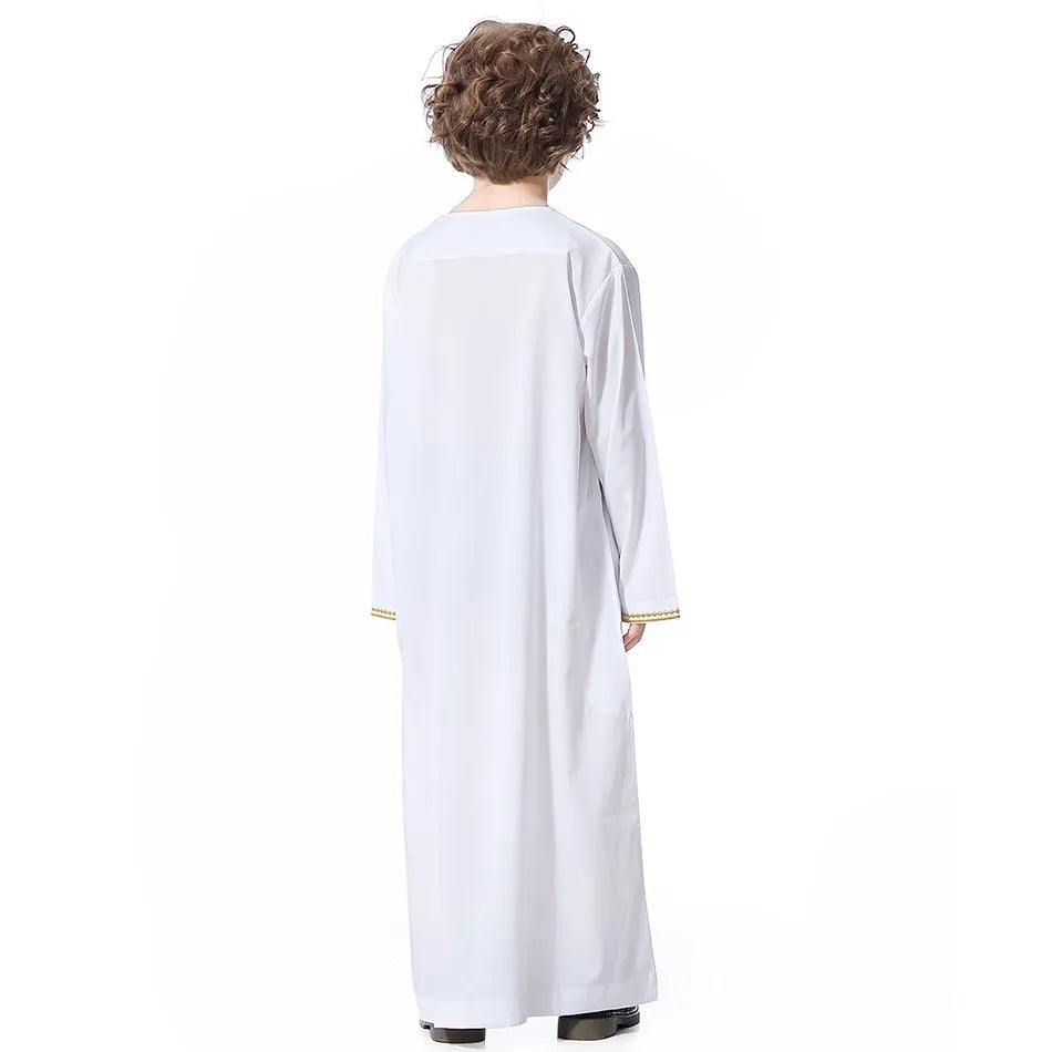"SPECIAL RAMADAN" 2026 for children and teenagers, summer Muslim dress, Arab clothing for boys, traditional outfit. New Children's Thawb Teens Summer Muslim Robe Kids Arab Folk Clothes Boys Solid Color Thobe 5-14