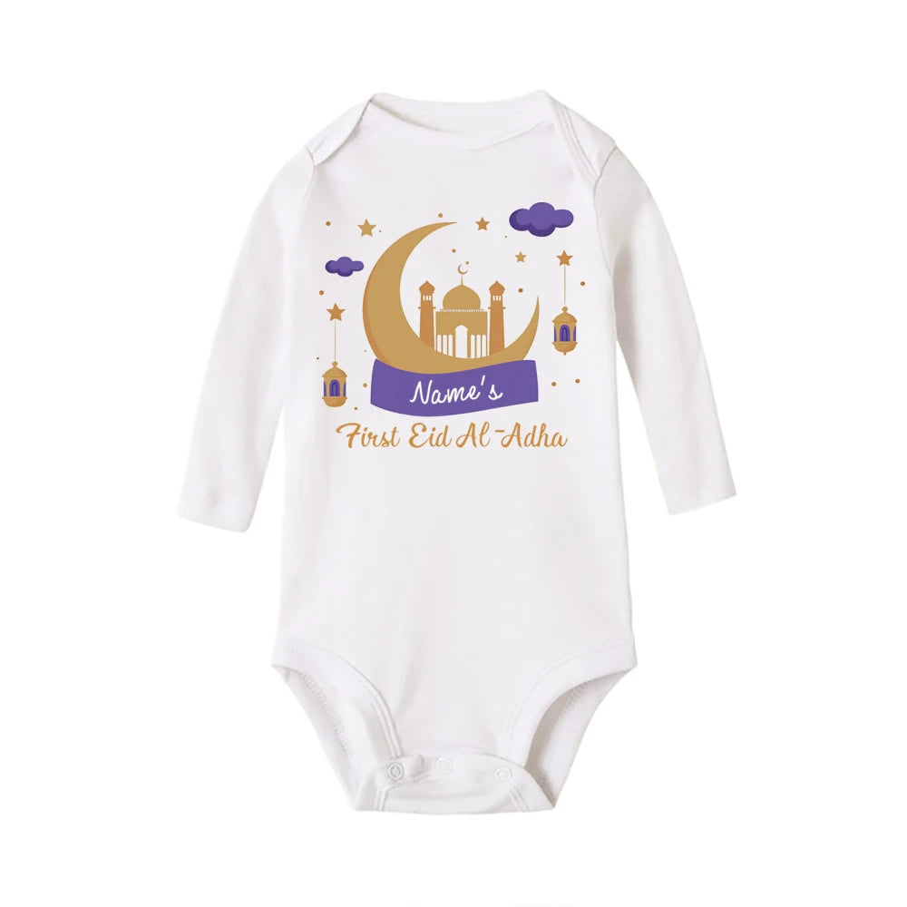 "SPECIAL RAMADAN" Personalized Baby Romper, First Eid Bodysuit with Name, Baby Outfit for Ramadan, Personalized Baby First Eid Romper Custom Name Newborn Eid Bodysuit Infant Ramadan Jumpsuit Islamic