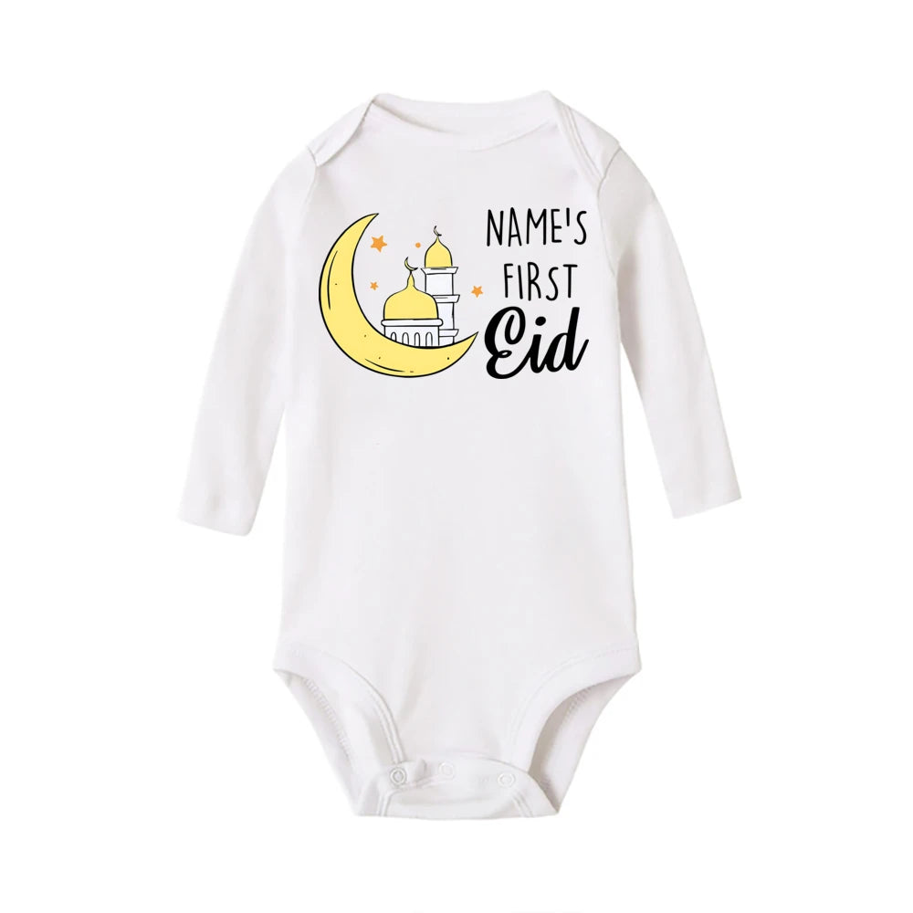 "SPECIAL RAMADAN" Personalized Baby Romper, First Eid Bodysuit with Name, Baby Outfit for Ramadan, Personalized Baby First Eid Romper Custom Name Newborn Eid Bodysuit Infant Ramadan Jumpsuit Islamic