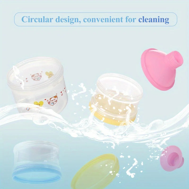 "ACCESSORY" Baby milk powder box, 5 independent compartments NFH03; MAMIJOY Baby Milk Powder Box Large Capacity Multi Layer Food Supplement Box Independent 5Grid Layered Milk Powder Box NFH03