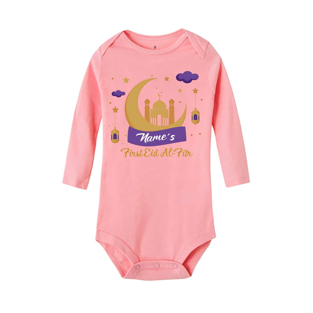 "SPECIAL RAMADAN" Personalized Baby Romper, First Eid Bodysuit with Name, Baby Outfit for Ramadan, Personalized Baby First Eid Romper Custom Name Newborn Eid Bodysuit Infant Ramadan Jumpsuit Islamic