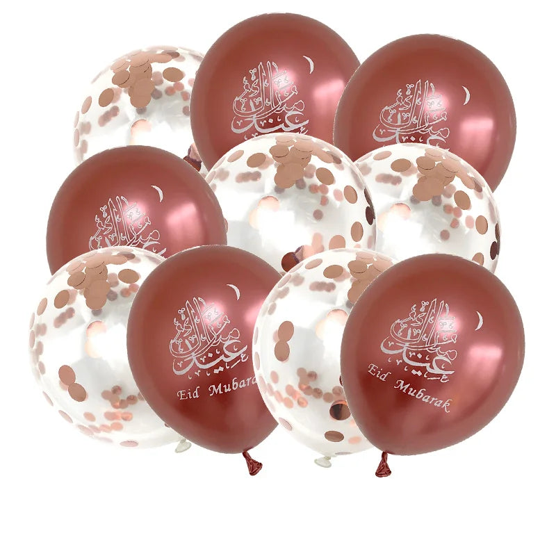 "SPECIAL RAMADAN" 10 pièces Eid Mubarak ballon en Latex Ramadan Kareem décoration Air Globos Ramadan Mubarak musulman islamique Festival fête fournitures 2024