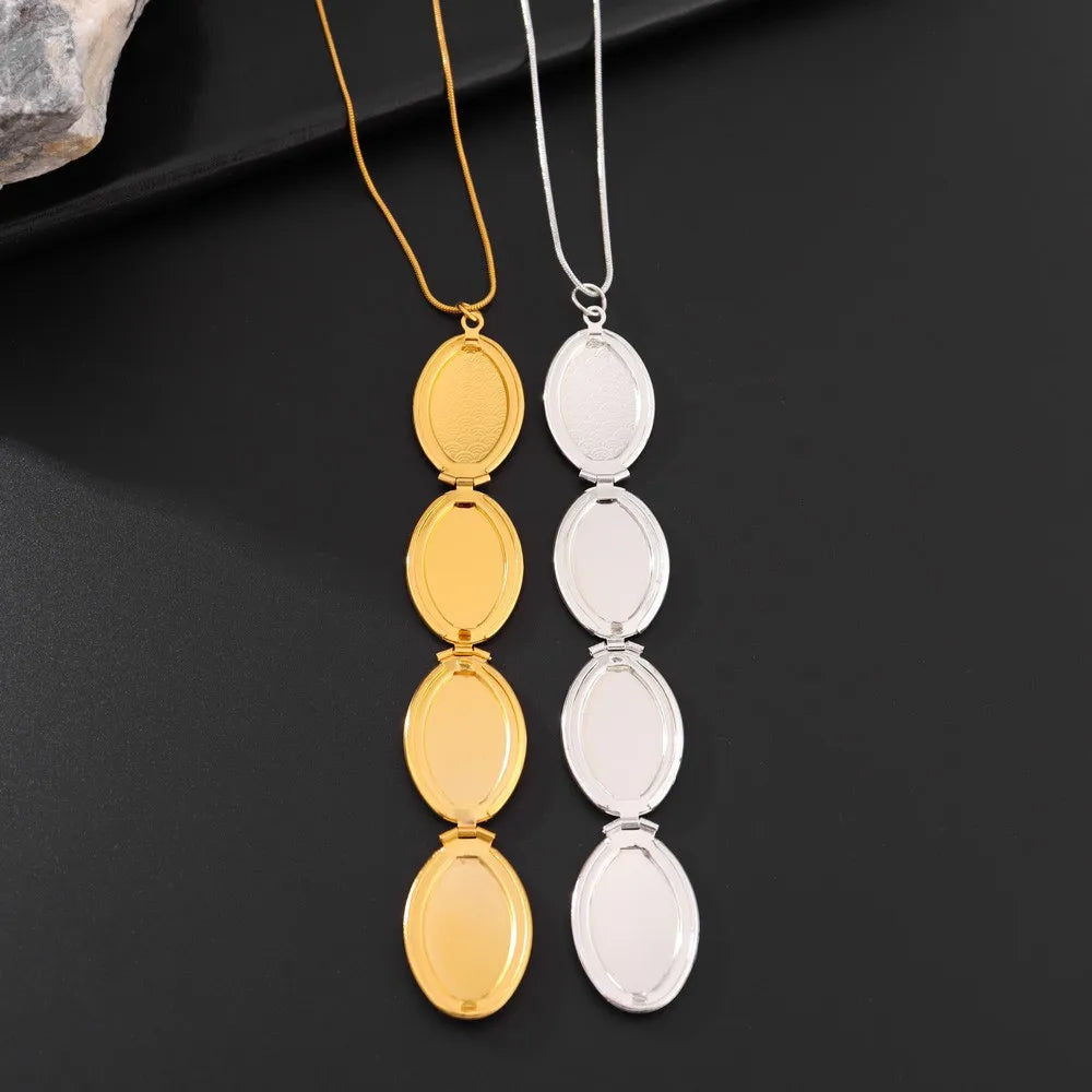 "SPECIAL RAMADAN" Cadre Photo islamique Allah Coran, 1 pièce, pendentif pour hommes et femmes, collier pouvant être placé, Photo, bijoux religieux à la mode, cadeau