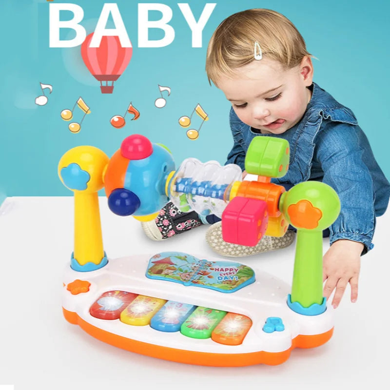 "JOUET" jeux éducatif, piano musical rotatif pour enfants avec lumières et sons