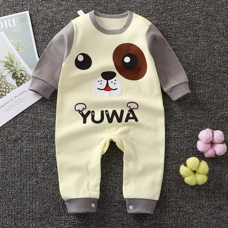 Newborn Baby Romper Girls Boys Cute Cartoon Animal Clothes Kids Spring Autumn Rompers Jumpsuit Outfits Costumes 3-24 Months New