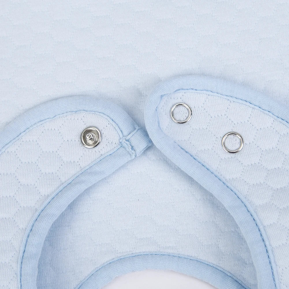 Solid Cotton Baby Bibs Korean Absorbent Saliva Towel Infant Feeding Burp Cloths Waterproof Scarf Snap for Infant Boys Girls