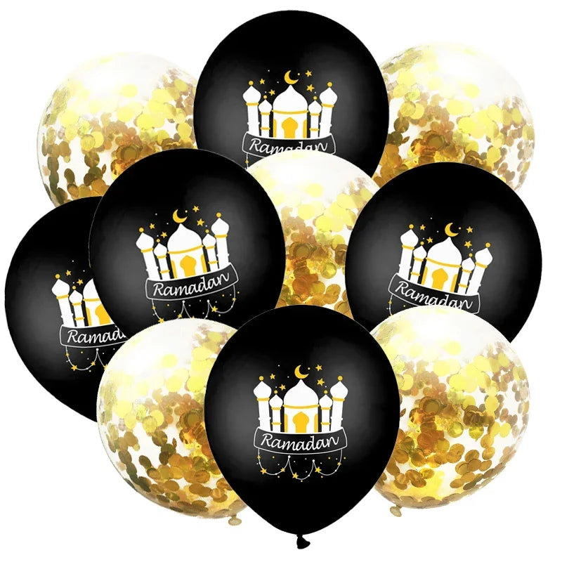 "SPECIAL RAMADAN" 10 pièces Eid Mubarak ballon en Latex Ramadan Kareem décoration Air Globos Ramadan Mubarak musulman islamique Festival fête fournitures 2024