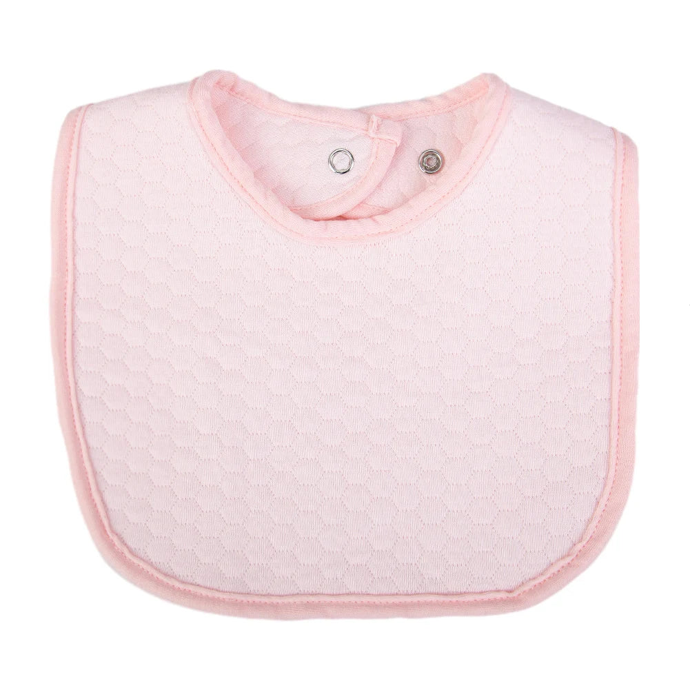 Solid Cotton Baby Bibs Korean Absorbent Saliva Towel Infant Feeding Burp Cloths Waterproof Scarf Snap for Infant Boys Girls