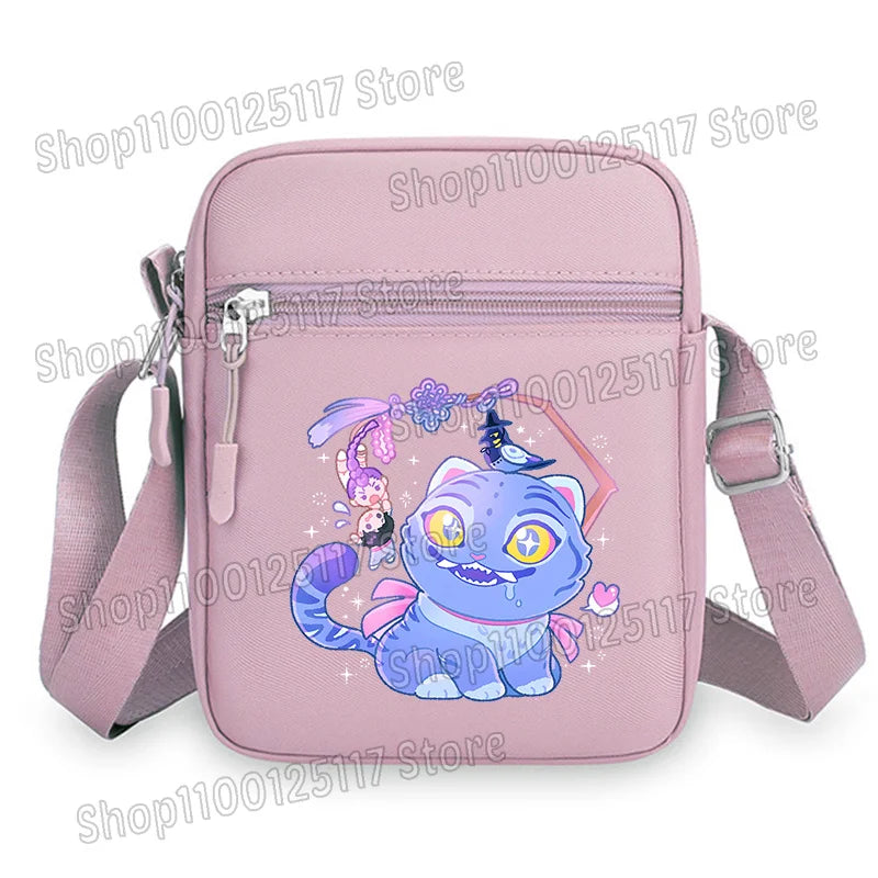 Demon Hunters Kpop Crossbody Bag Women Shoulder Bags Girls Square Bag Mobile Phone Storage Bags Outdoor Anime Printed Handbag