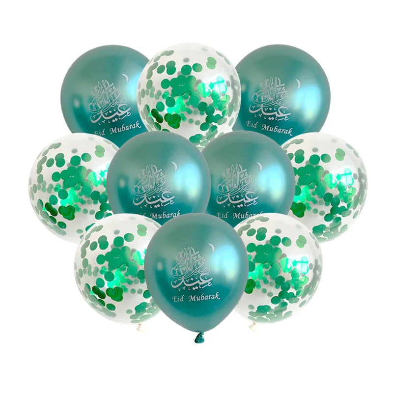 "SPECIAL RAMADAN" 10 pièces Eid Mubarak ballon en Latex Ramadan Kareem décoration Air Globos Ramadan Mubarak musulman islamique Festival fête fournitures 2024