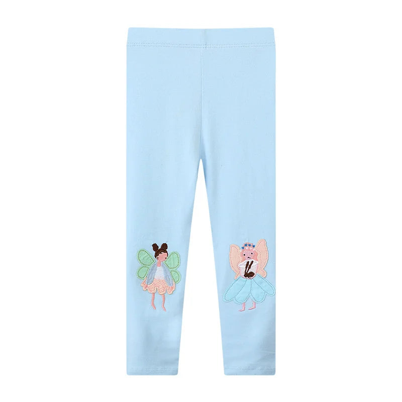 "VETEMENTS" Leggings longs pour filles (2-7 ans), broderie licorne, taille haute