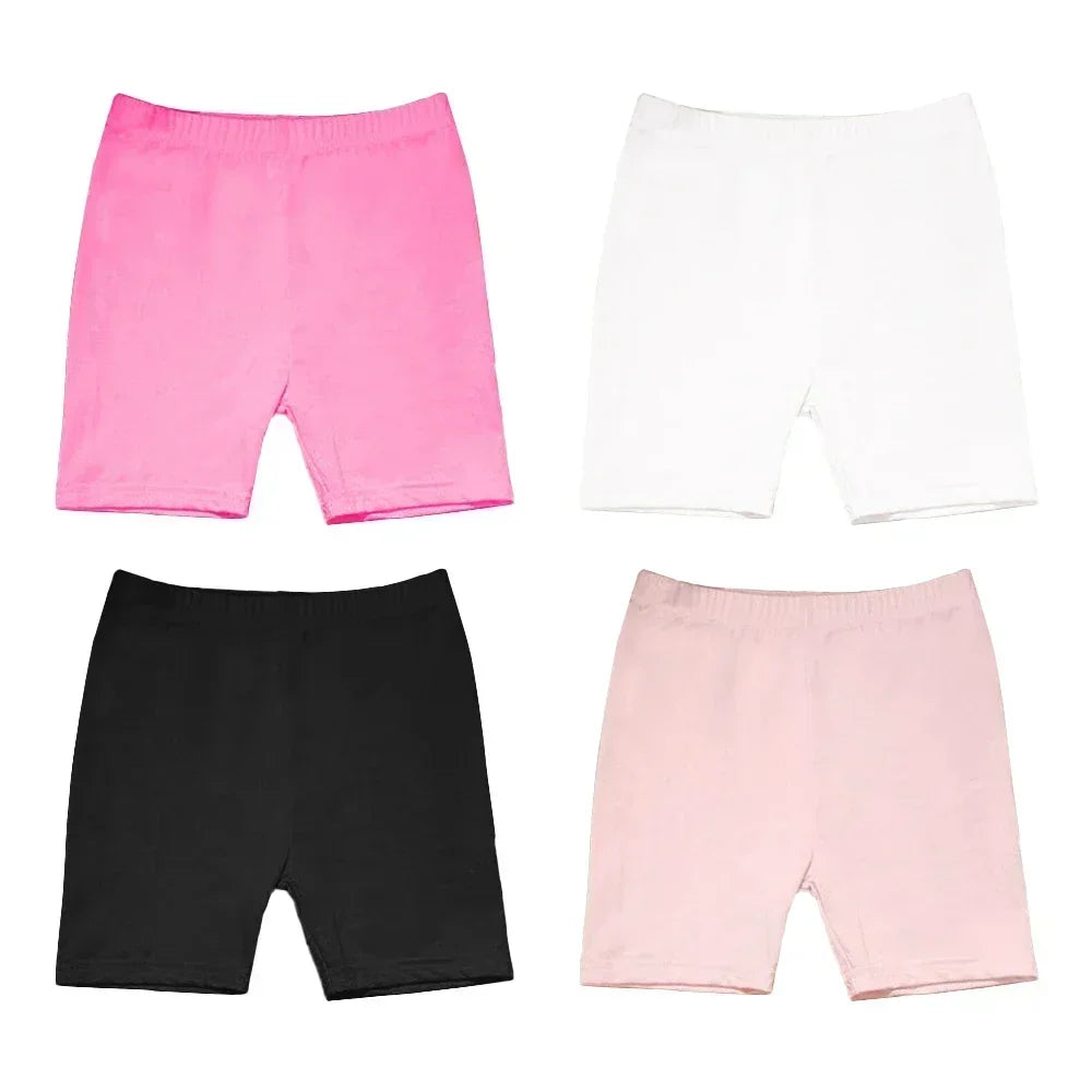 "VETEMENTS" Pantalons de sécurité pour filles, 4 pièces, Leggings de danse, Shorts, collants courts 3 à 12 ans