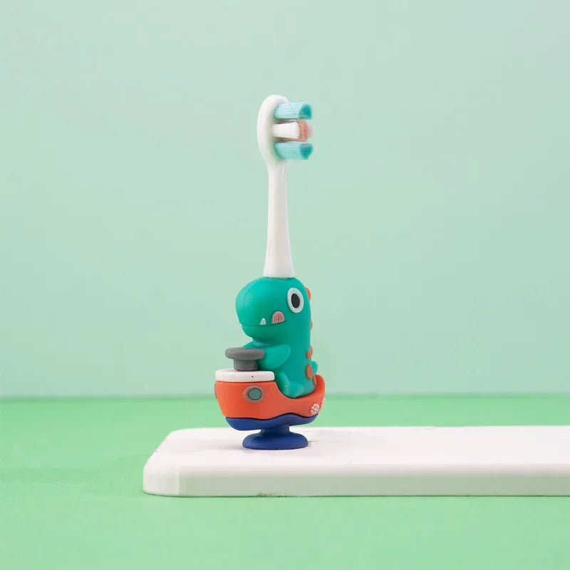 "SOIN" Brosse à dents pour enfants, motif dessin animé, poils souples, 0-6 ans, période de changement de brosse à dents