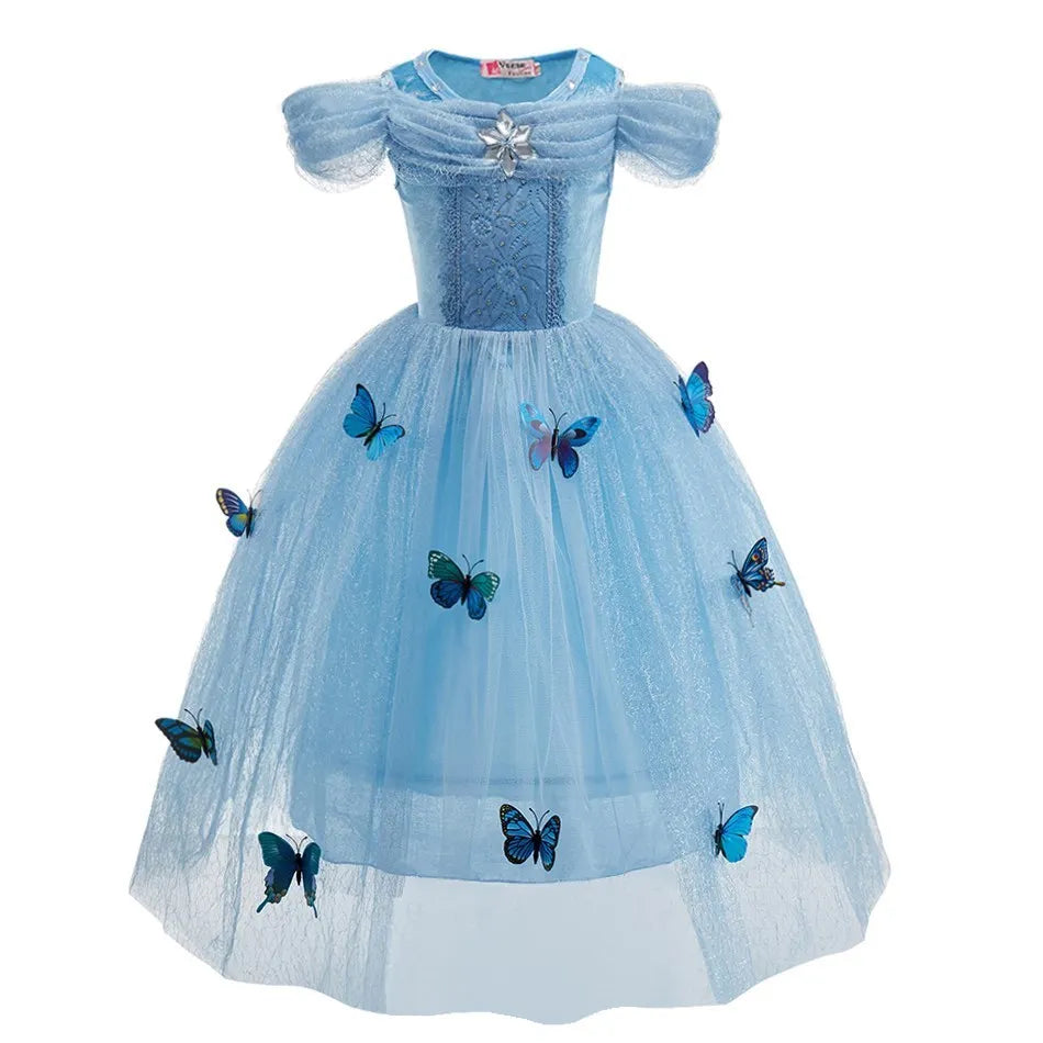 "VETEMENTS" Robe de princesse pour filles, Costume de Cosplay Elsa Anna pour enfants, Jasmine Belle
