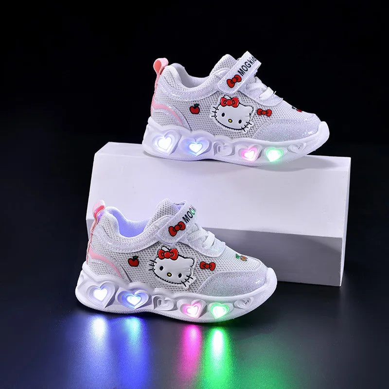"CHAUSSURE" Chaussures décontractées pour enfants filles lumière LED dessin animé taille 21-30