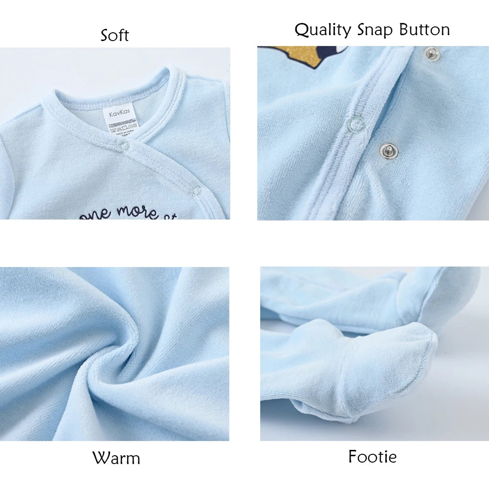 New Winter Baby Rompers Velvet Warm Clothes Boys Pajamas Velour Girls Roupas Kids Menino Overalls Jumpsuit Costumes For 0-12M