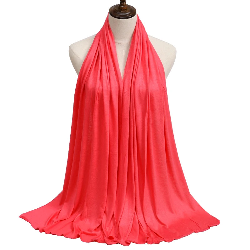 "SPECIAL RAMADAN" Long African hijab in high-quality modal cotton jersey, solid color, ideal for Ramadan; New Jersey Women's Muslim Ramadan Fashion Modal Cotton Jersey Hijab Women's High Quality Solid Color Soft H