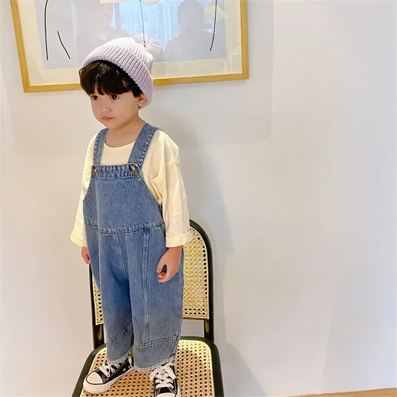 "VETEMENTS" Salopette décontractée pour enfants, pantalons à bretelle, garçons et filles, 1 à 7 ans