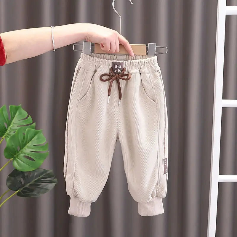 Spring Autumn Kids Cotton Solid Causal Children's Track Pants Boys Girls Full Length Pants Clothes 1 2 3 4 5 Years