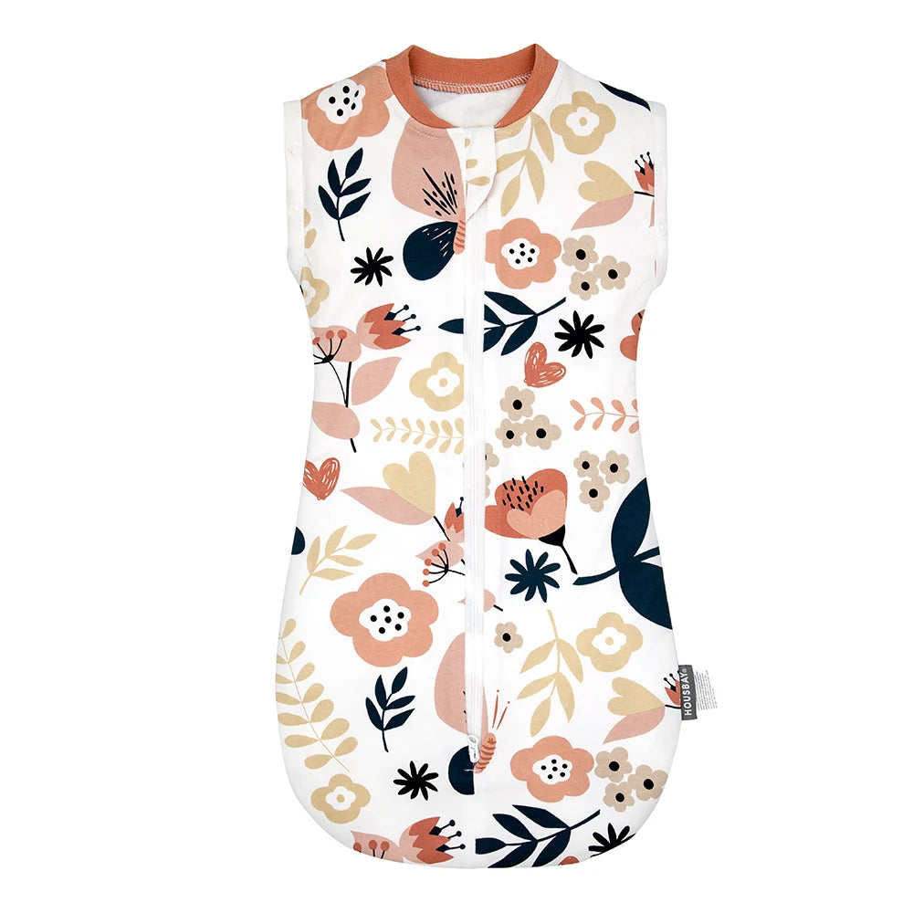 "ACCESSOIRE" Sac de couchage pour bébé, nouveau-né, sans manches, été, fin, 100% coton, doux, 2 voies, fermeture éclair, sac à langer
