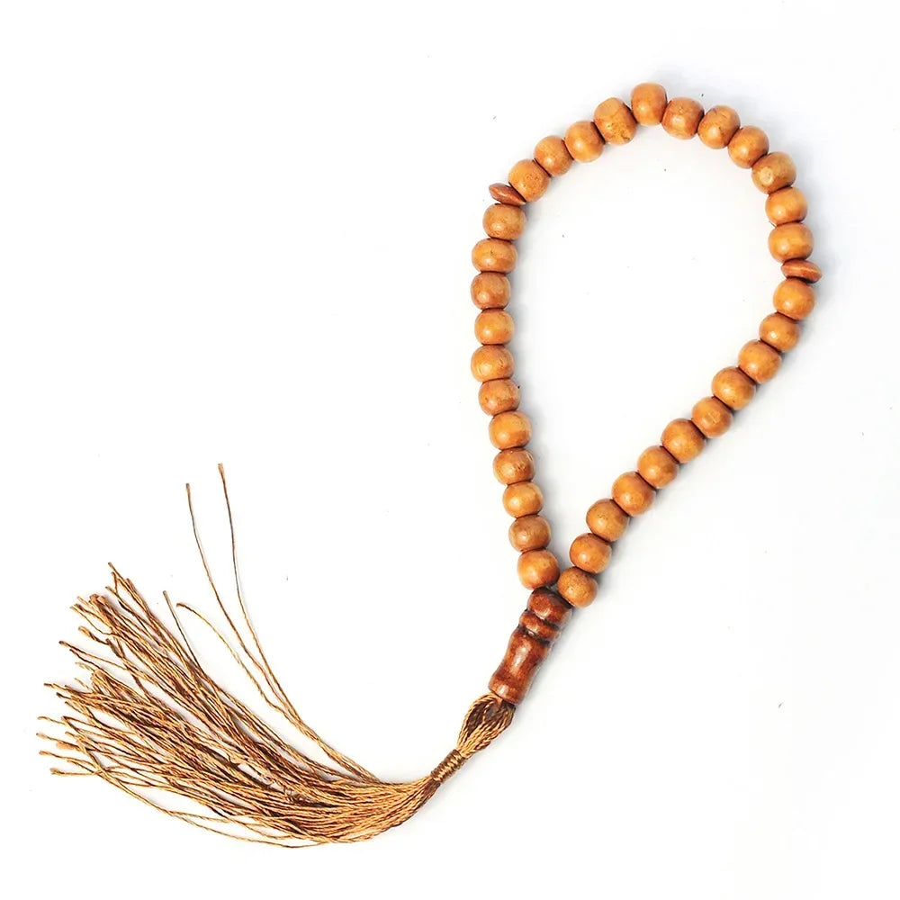 "SPECIAL ORIENT" Perles de prière Tasbih en bois, 99 perles de prière musulmane, perles islamiques, déterminer, chapelet musulman, bracelet avec pompon, 1 pièce