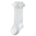 "CHAUSSURE" Chaussettes hautes princesses en dentelle, chaussettes longues en coton respirante,  0 à 3 ans