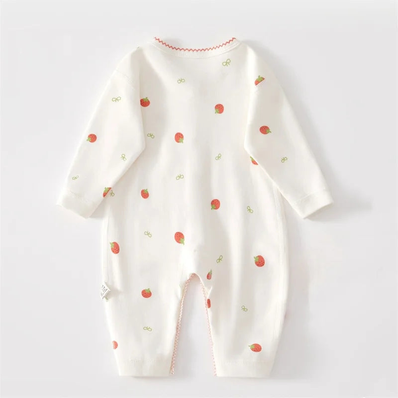 0-24Months Newborn Baby Girl Romper 100 Cotton Print Infant Jumpsuit Casual Infant Clothes For Girls Spring Autumn Clothing New