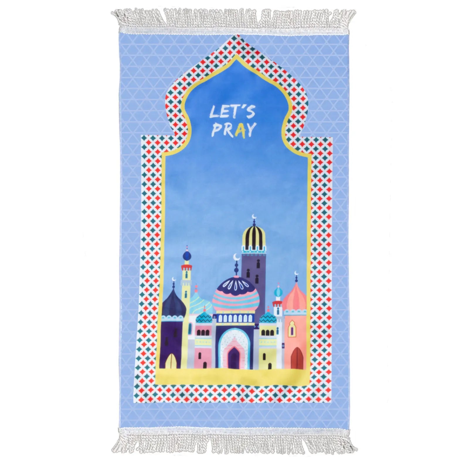 "SPECIAL RAMANDAN" Prayer mat for Muslim children, and Ramadan gifts for kids. Kids Prayer Mat Muslim Islam Kids Prayer Rug Portable Travel Praying Mats Salah Mat Eid Ramadan Gift for Kids Janamz