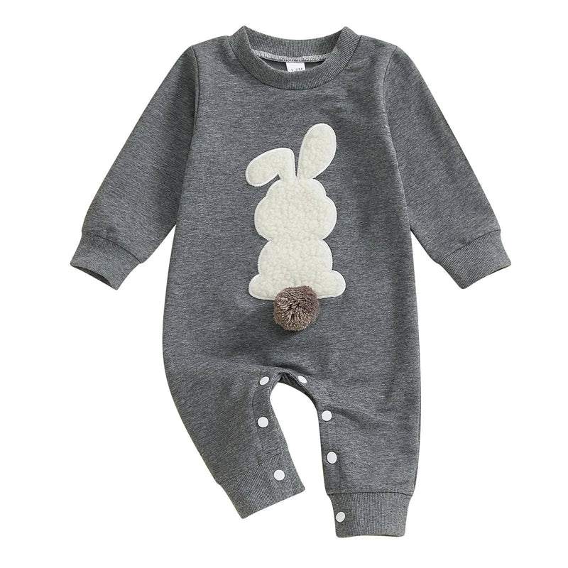 "COMBINAISON" Combinaisons pour bébés, peluche brodé, manches longues, en coton