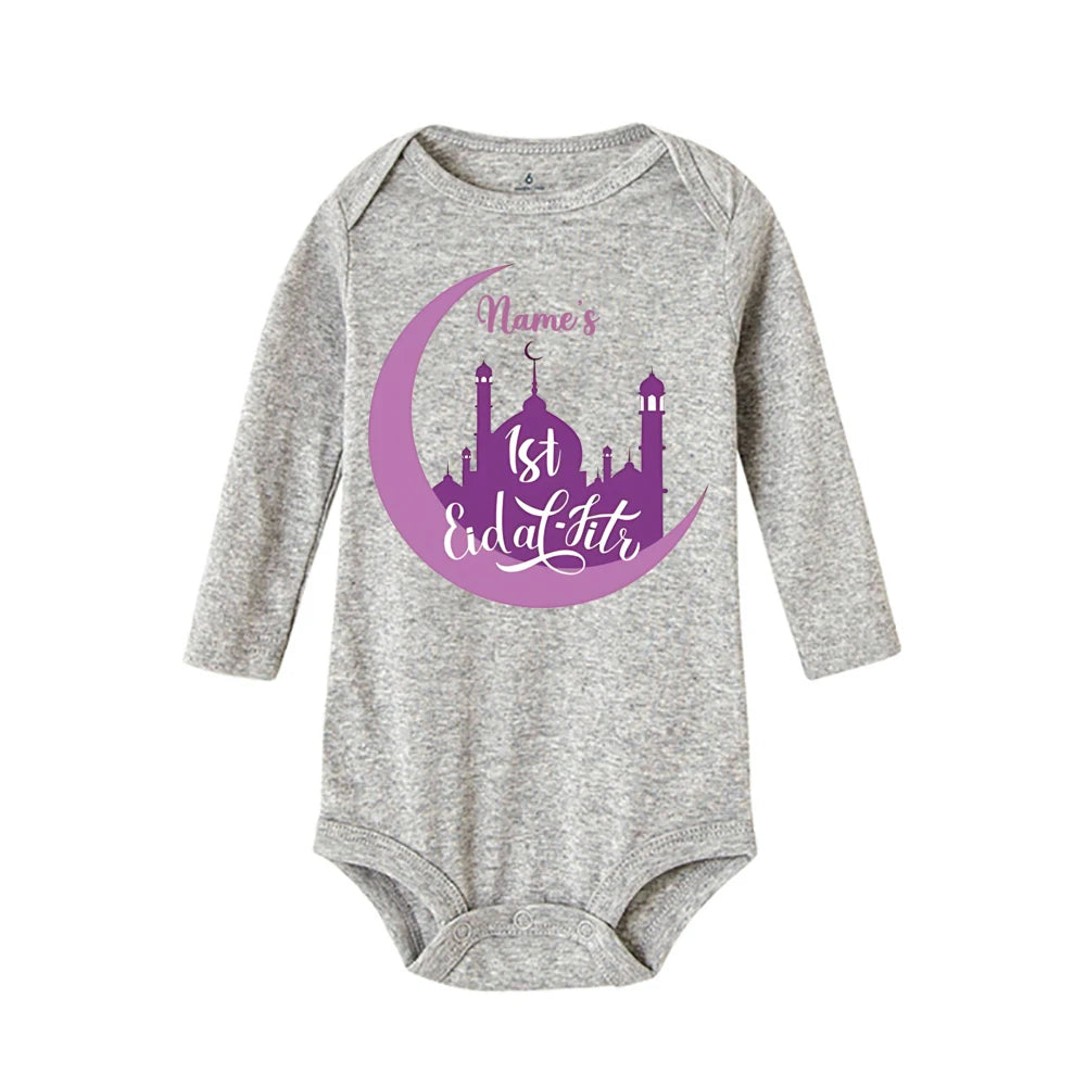 "SPECIAL RAMADAN" Personalized Baby Romper, First Eid Bodysuit with Name, Baby Outfit for Ramadan, Personalized Baby First Eid Romper Custom Name Newborn Eid Bodysuit Infant Ramadan Jumpsuit Islamic