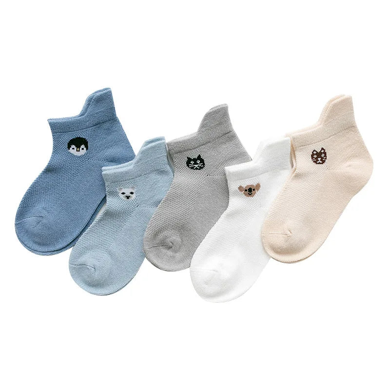 "CHAUSSURE" Chaussettes enfants en maille de coton, 0 à 2 ans, 5 unités/lot