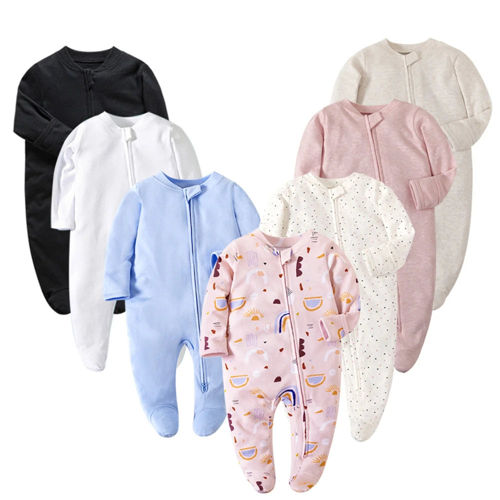 "COMBINAISON" Barboteuse en coton pour bébés, garçons et filles, combinaison avec fermeture éclaire