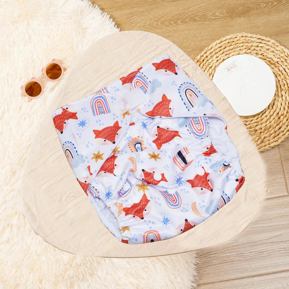EezKoala Big  XL Ecological Cloth Diaper Washable  Adjustable Nappies Reusable  Cloth Diapers Cover Fit 2-5 Years Baby