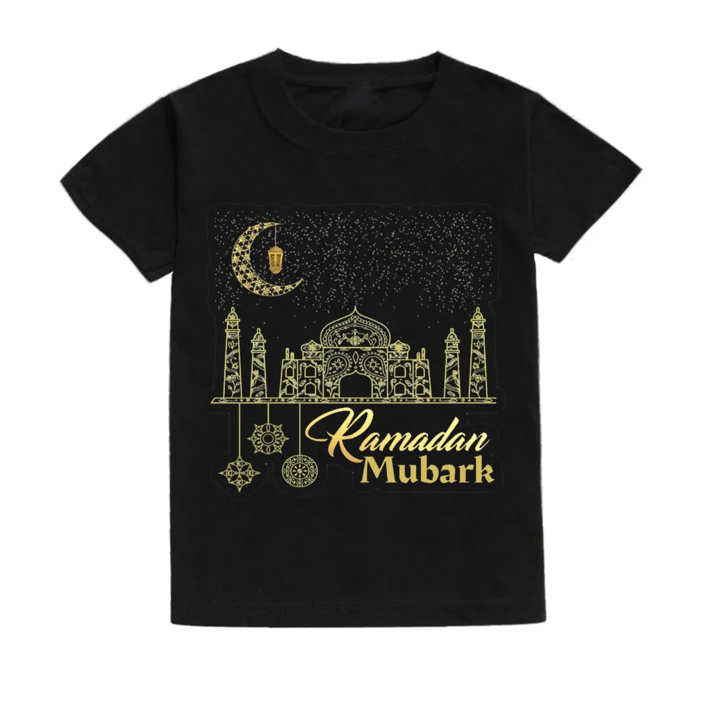 "SPECIAL RAMADAN" Ramadan Mubarak t-shirts for children, boys and girls, short sleeves; Ramadan Mubarak Kids Shirts Boys Girls Short Sleeve Tshirts Clothing Toddler Outfits Shirt Ramadan Gift Tee Children T-shirts