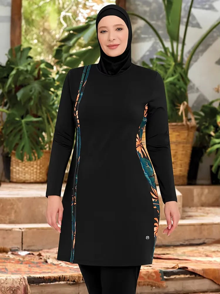 "SPECIAL RAMADAN" 3 pièces mince Style sportif burkini Femmes maillot de bain musulman Femmes modeste maillot de bain maillot de bain Hijab haut pantalon