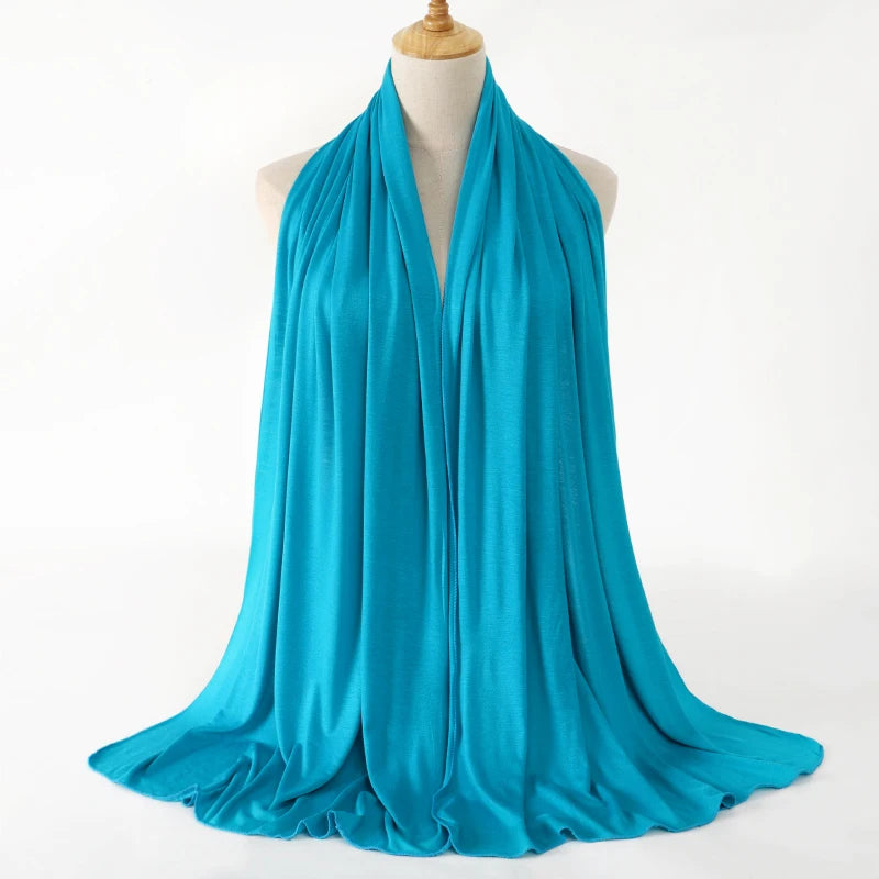 "SPECIAL RAMADAN" Long African hijab in high-quality modal cotton jersey, solid color, ideal for Ramadan; New Jersey Women's Muslim Ramadan Fashion Modal Cotton Jersey Hijab Women's High Quality Solid Color Soft H