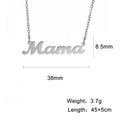 "BIJOUX" Collier pendentif Skyrim « Mama » pour femme, en acier inoxydable, ras de cou tendance