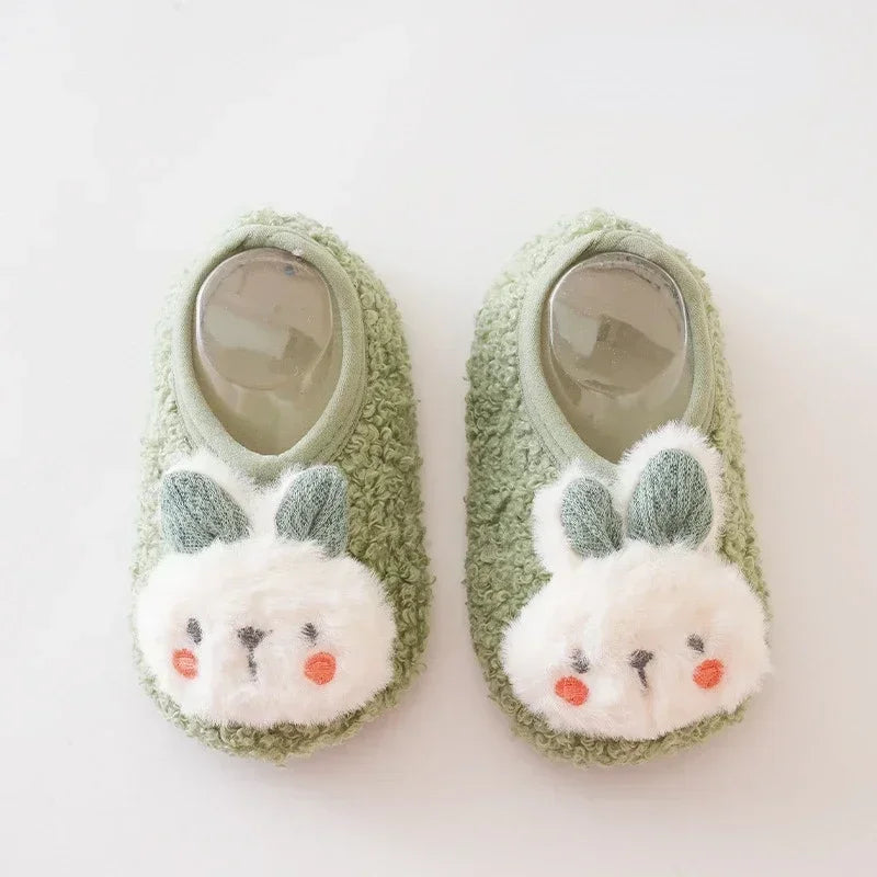 "CHAUSSURE" Pantoufles pour bébé en peluches, souples et antidérapantes, unisex